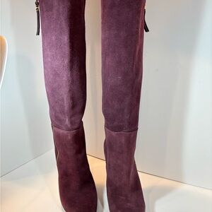 Michael Kors Purple Over the Knee Boots Suede